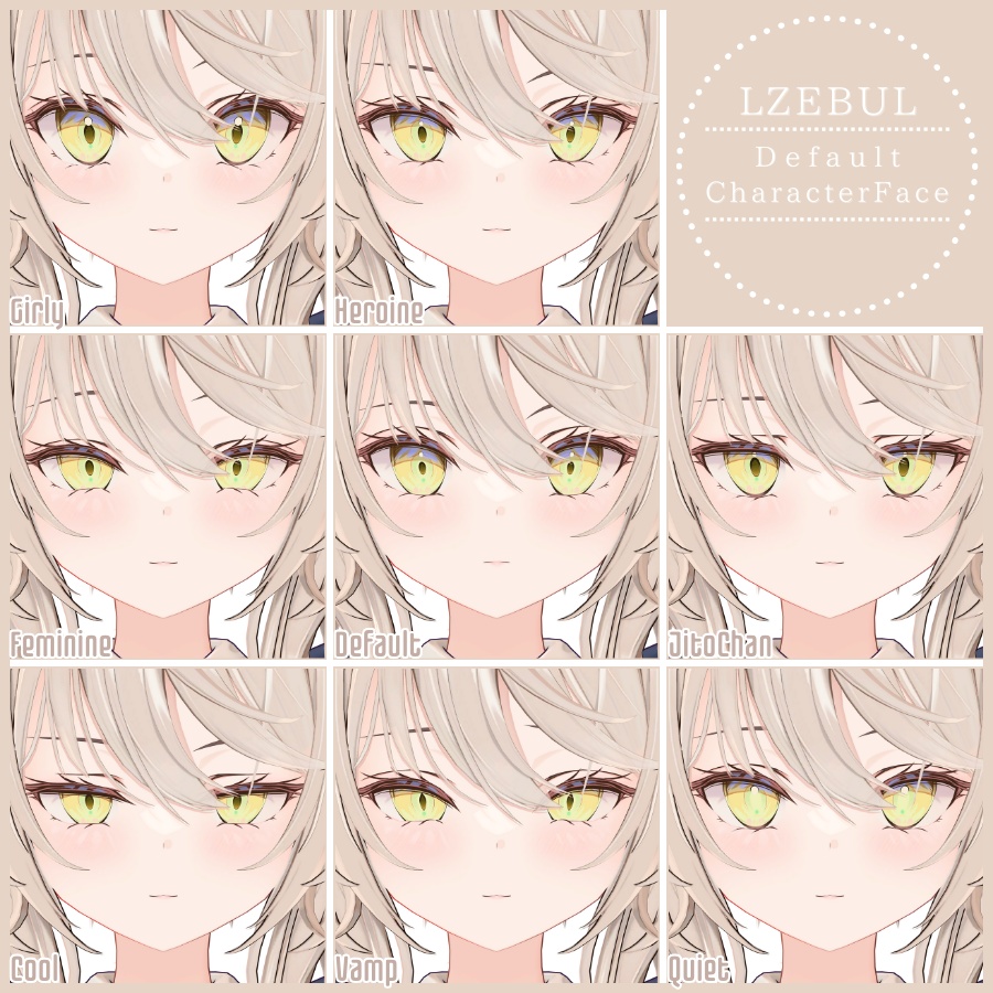 💗【FREE/無料】Lzebul32Type❥動くまばたきFaceAnimations ⌖ ݁˚
