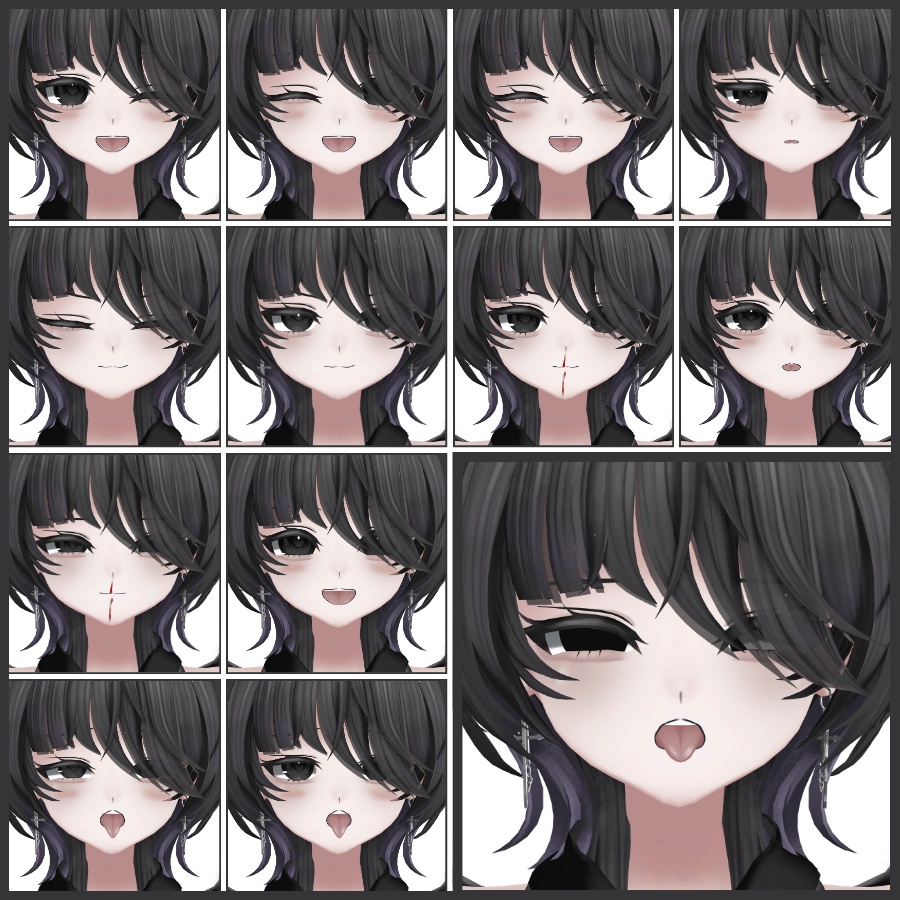 💗【FREE/無料】Rize32Type❥動くまばたきFaceAnimations ⌖ ݁˚