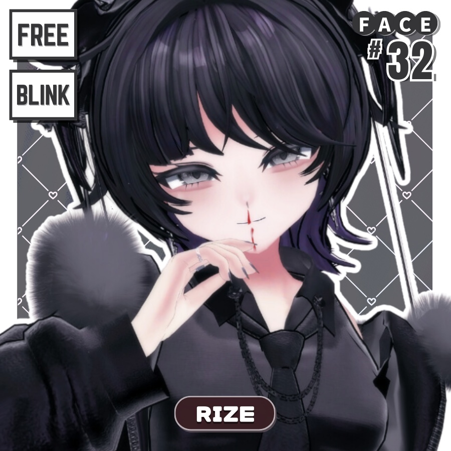 💗【FREE/無料】Rize32Type❥動くまばたきFaceAnimations ⌖ ݁˚