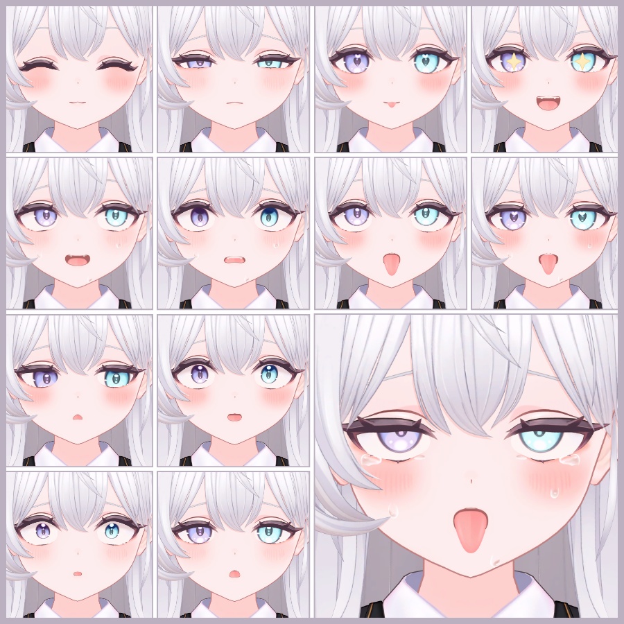 💗【FREE/無料】Lazuli32Type❥動くまばたきFaceAnimations ⌖ ݁˚
