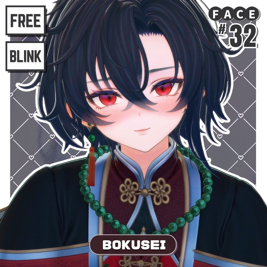💗【FREE/無料】Bokusei32Type❥動くまばたきFaceAnimations ⌖ ݁˚