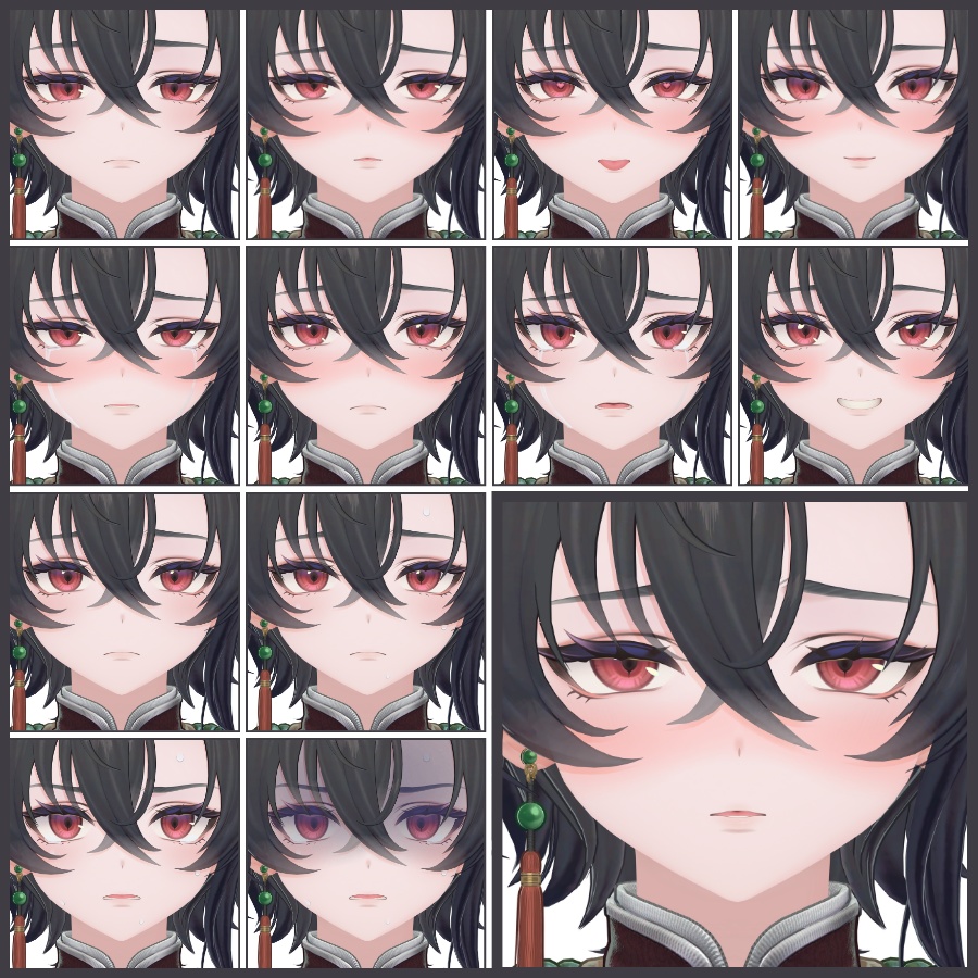 💗【FREE/無料】Bokusei32Type❥動くまばたきFaceAnimations ⌖ ݁˚