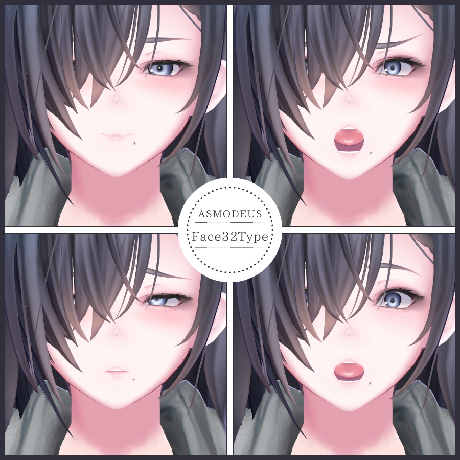 💗【FREE/無料】Asmodeus32TypeFaceAnimations ⌖ ݁˚