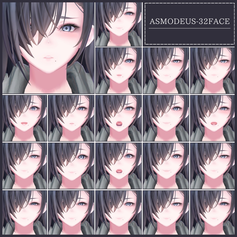 💗【FREE/無料】Asmodeus32TypeFaceAnimations ⌖ ݁˚