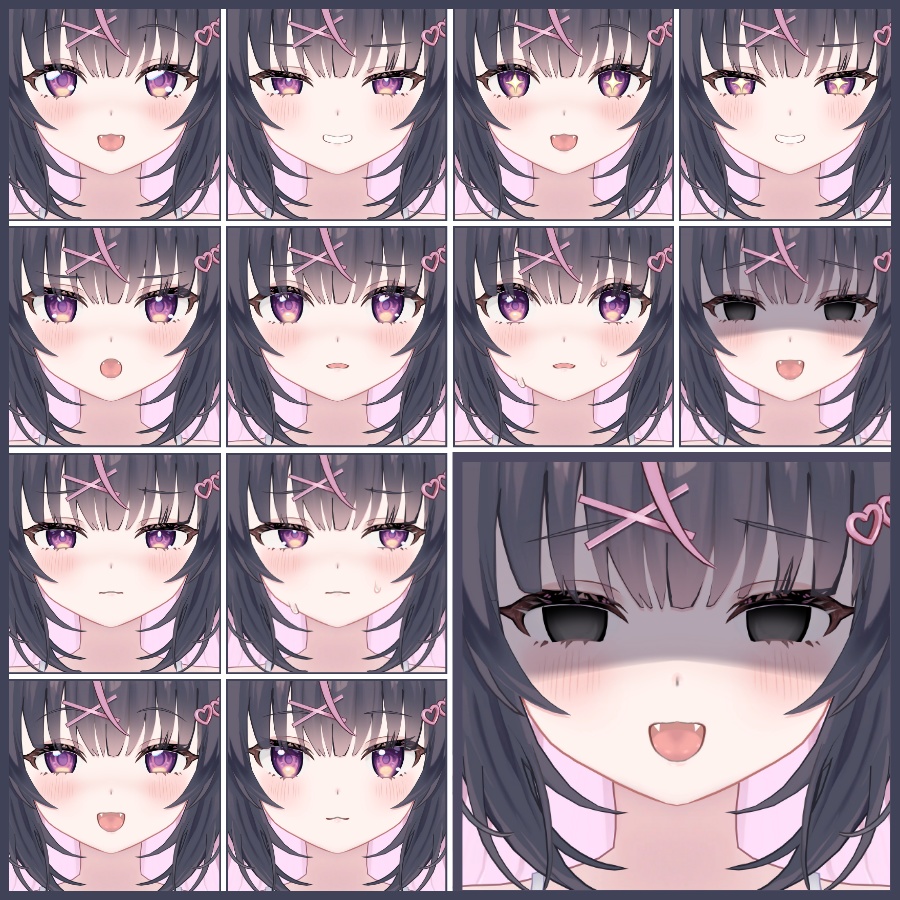 💗【FREE/無料】Sugarlatte32Type❥動くまばたきFaceAnimations ⌖ ݁˚