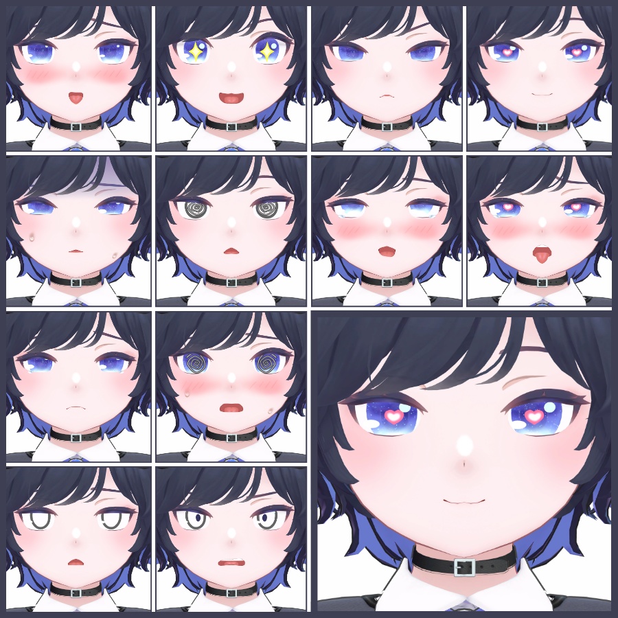 💗【FREE/無料】Aoi32Type❥動くまばたきFaceAnimations ⌖ ݁˚