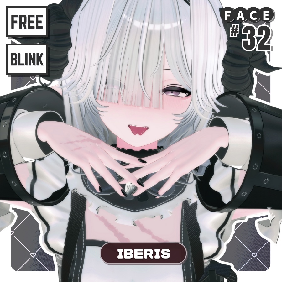 💗【FREE/無料】Iberis32Type❥動くまばたきFaceAnimations ⌖ ݁˚