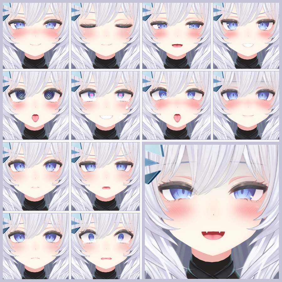 💗【FREE/無料】Saria32Type❥動くまばたきFaceAnimations ⌖ ݁˚