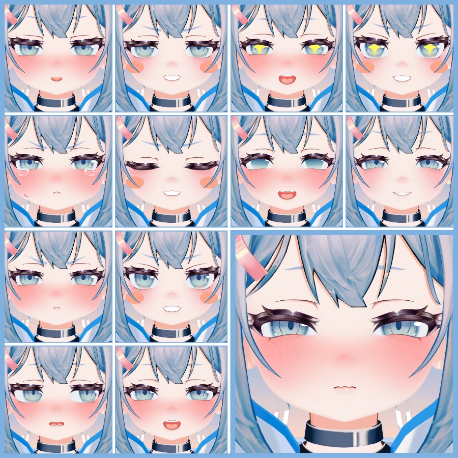 💗【FREE/無料】Nyanyasi32Type❥動くまばたきFaceAnimations ⌖ ݁˚