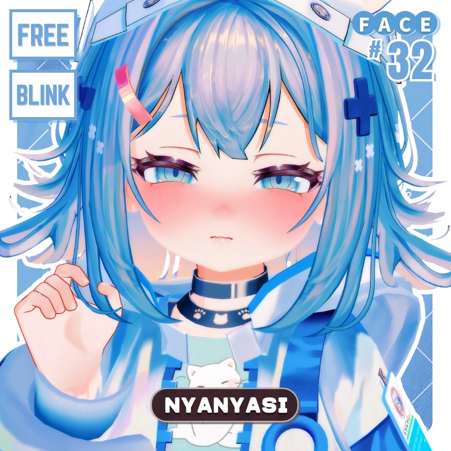 💗【FREE/無料】Nyanyasi32Type❥動くまばたきFaceAnimations ⌖ ݁˚