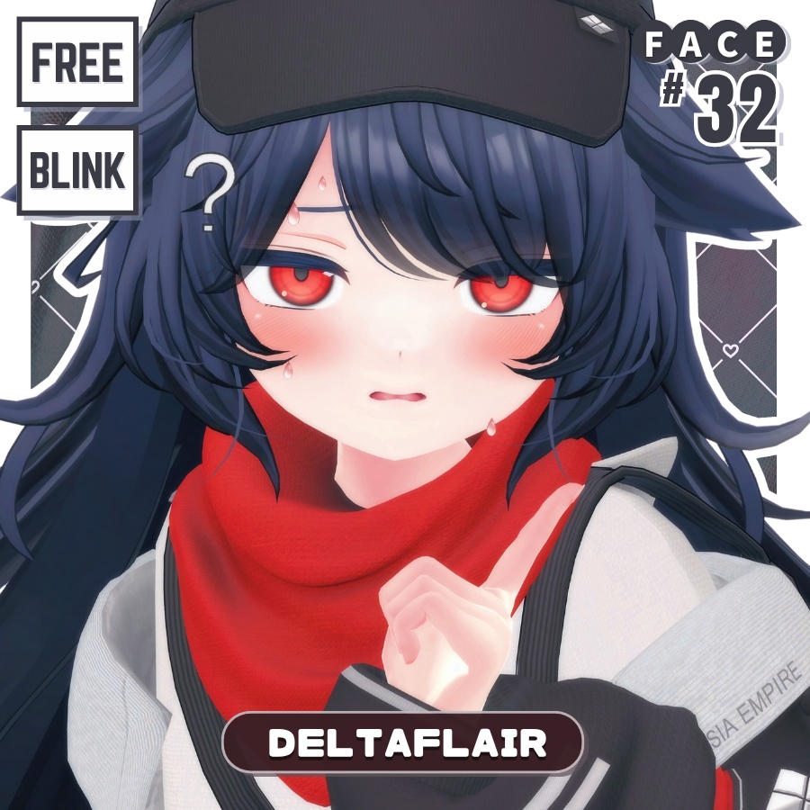 💗【FREE/無料】Deltaflair32Type❥動くまばたきFaceAnimations ⌖ ݁˚
