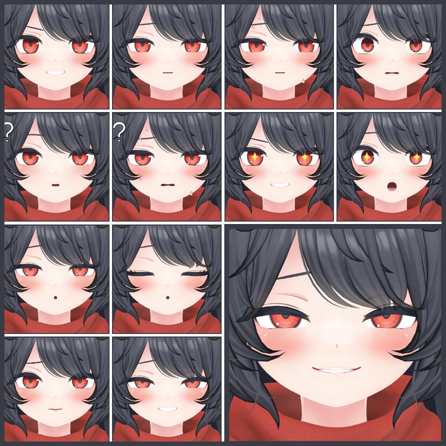 💗【FREE/無料】Deltaflair32Type❥動くまばたきFaceAnimations ⌖ ݁˚