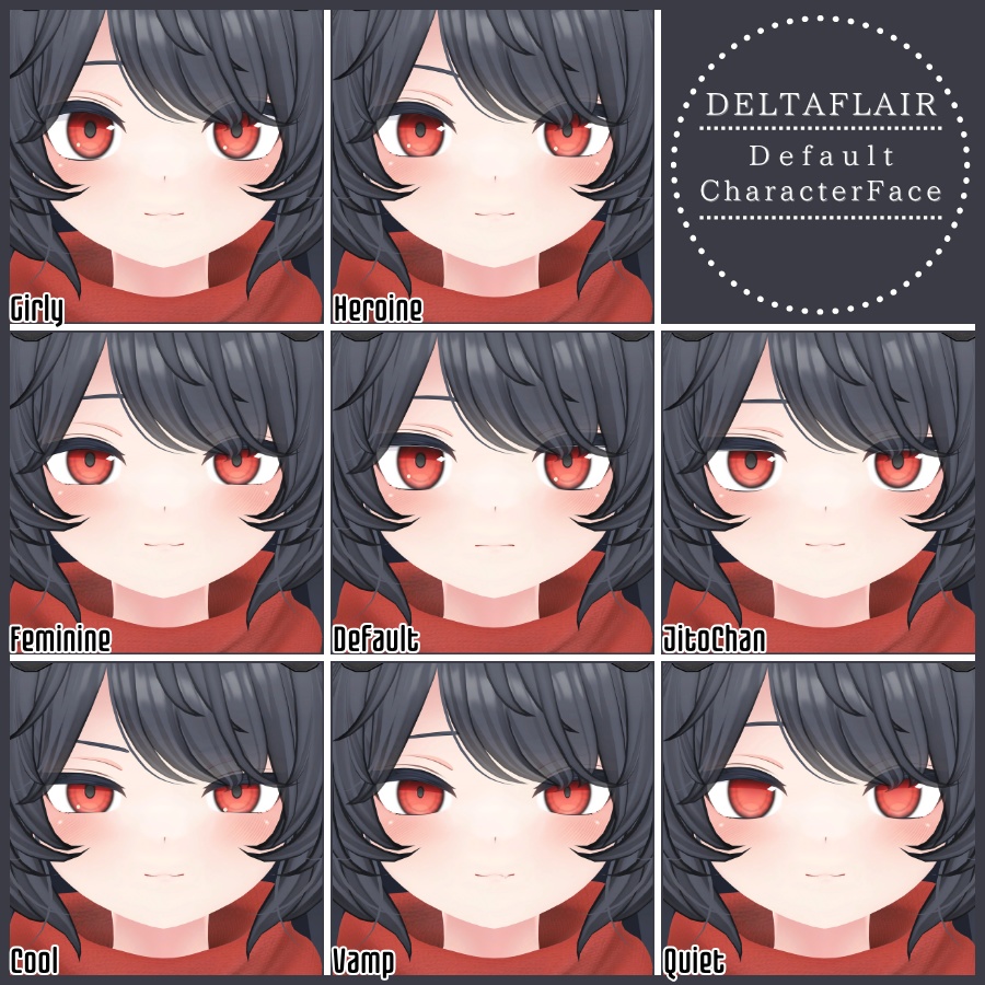 💗【FREE/無料】Deltaflair32Type❥動くまばたきFaceAnimations ⌖ ݁˚