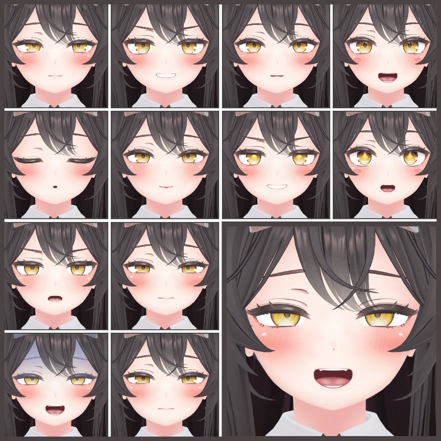 💗【FREE/無料】Lilimoca32Type❥動くまばたきFaceAnimations ⌖ ݁˚