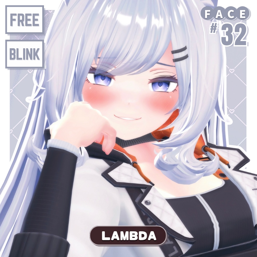 💗【FREE/無料】Lambda32Type❥動くまばたきFaceAnimations ⌖ ݁˚