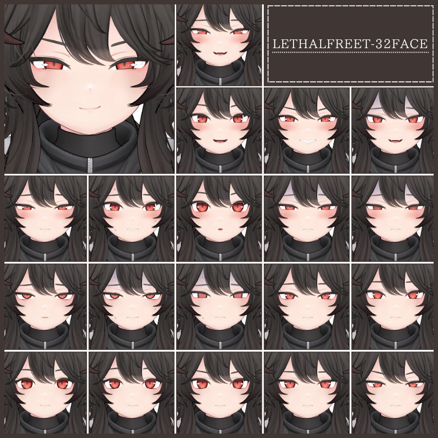 💗【FREE/無料】Lethalfreet32Type❥動くまばたきFaceAnimations ⌖ ݁˚