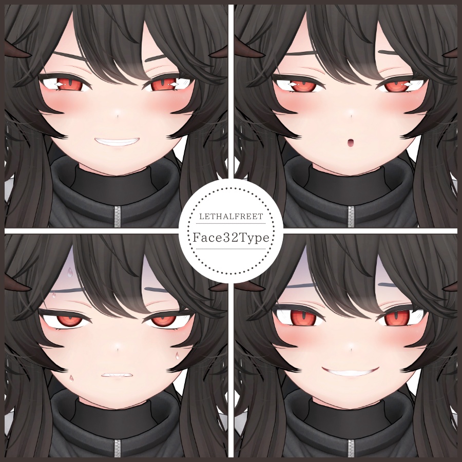 💗【FREE/無料】Lethalfreet32Type❥動くまばたきFaceAnimations ⌖ ݁˚
