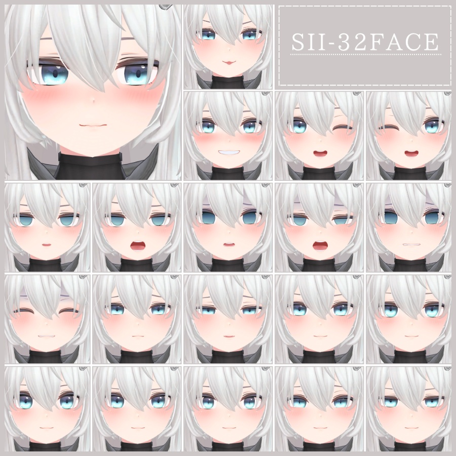💗【FREE/無料】Sii32Type❥動くまばたきFaceAnimations ⌖ ݁˚