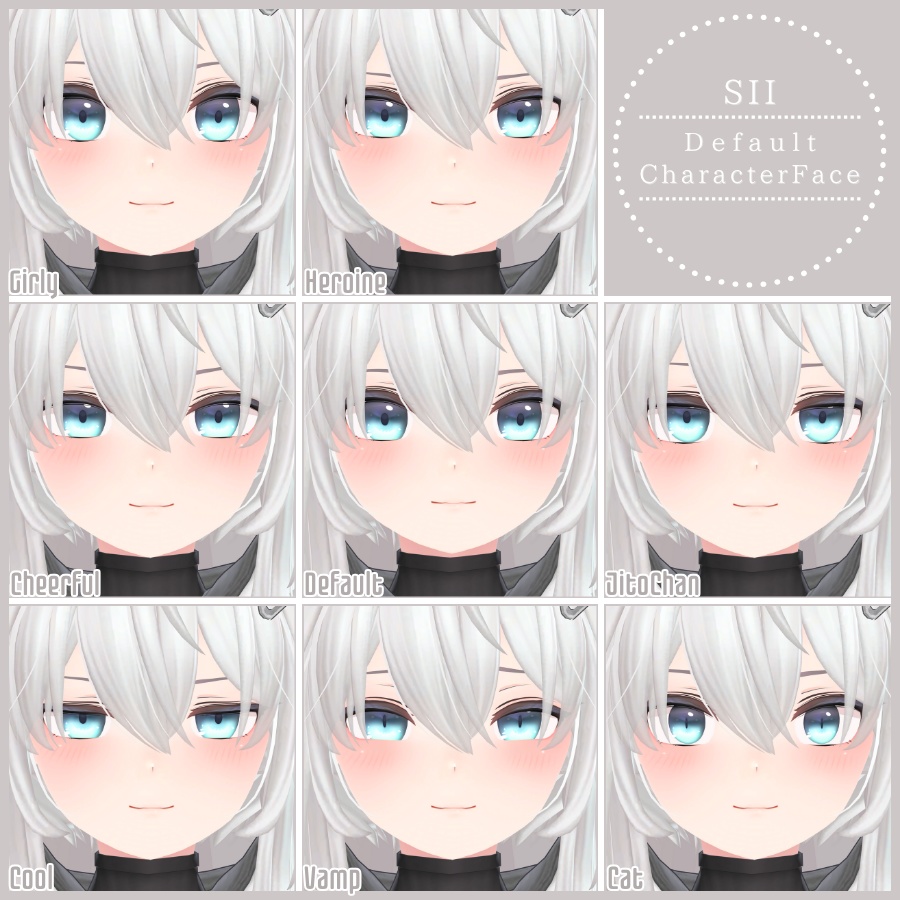 💗【FREE/無料】Sii32Type❥動くまばたきFaceAnimations ⌖ ݁˚