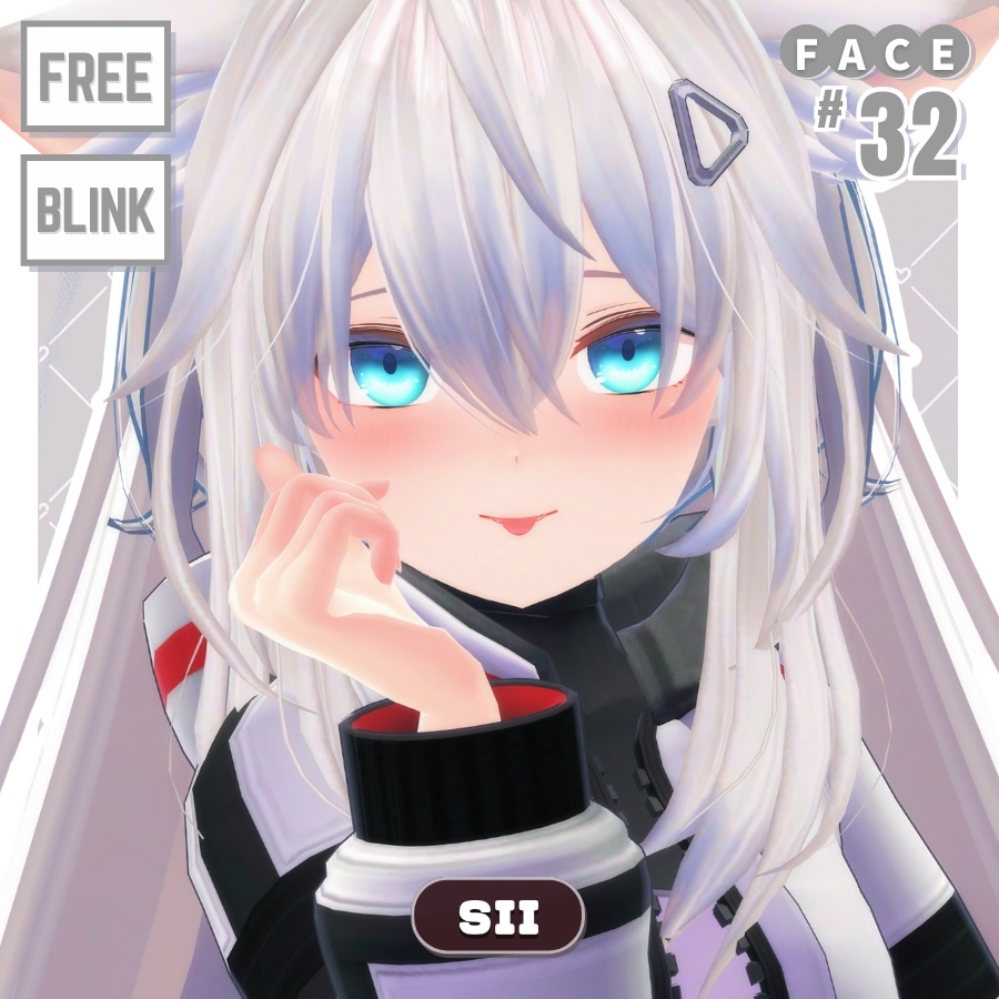 💗【FREE/無料】Sii32Type❥動くまばたきFaceAnimations ⌖ ݁˚