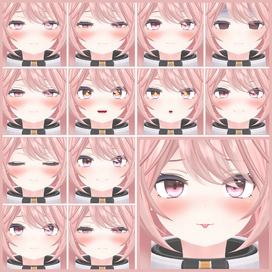 💗【FREE/無料】Phi32Type❥動くまばたきFaceAnimations ⌖ ݁˚