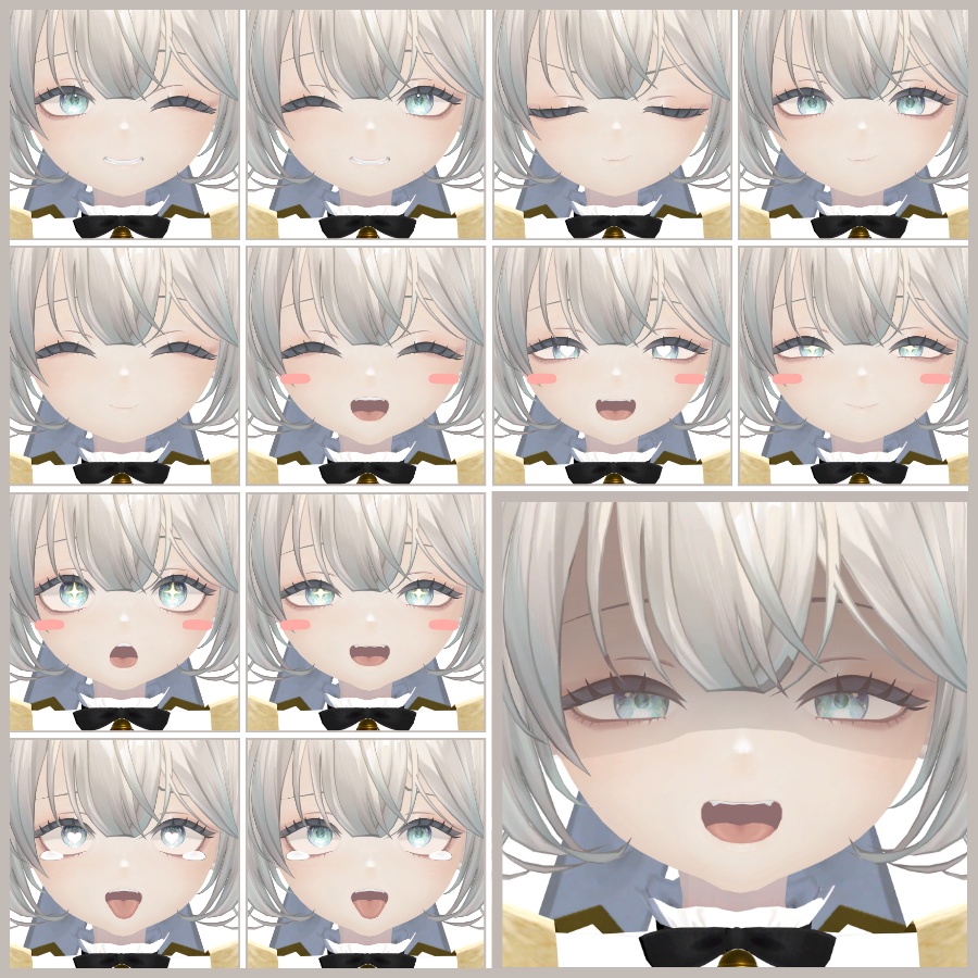 💗【FREE/無料】Chloe32Type❥動くまばたきFaceAnimations ⌖ ݁˚