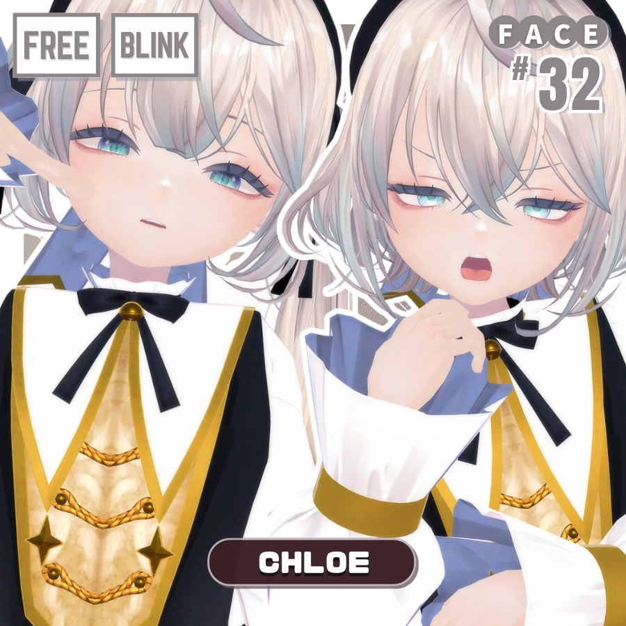 💗【FREE/無料】Chloe32Type❥動くまばたきFaceAnimations ⌖ ݁˚