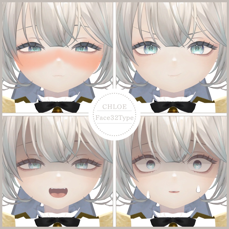 💗【FREE/無料】Chloe32Type❥動くまばたきFaceAnimations ⌖ ݁˚