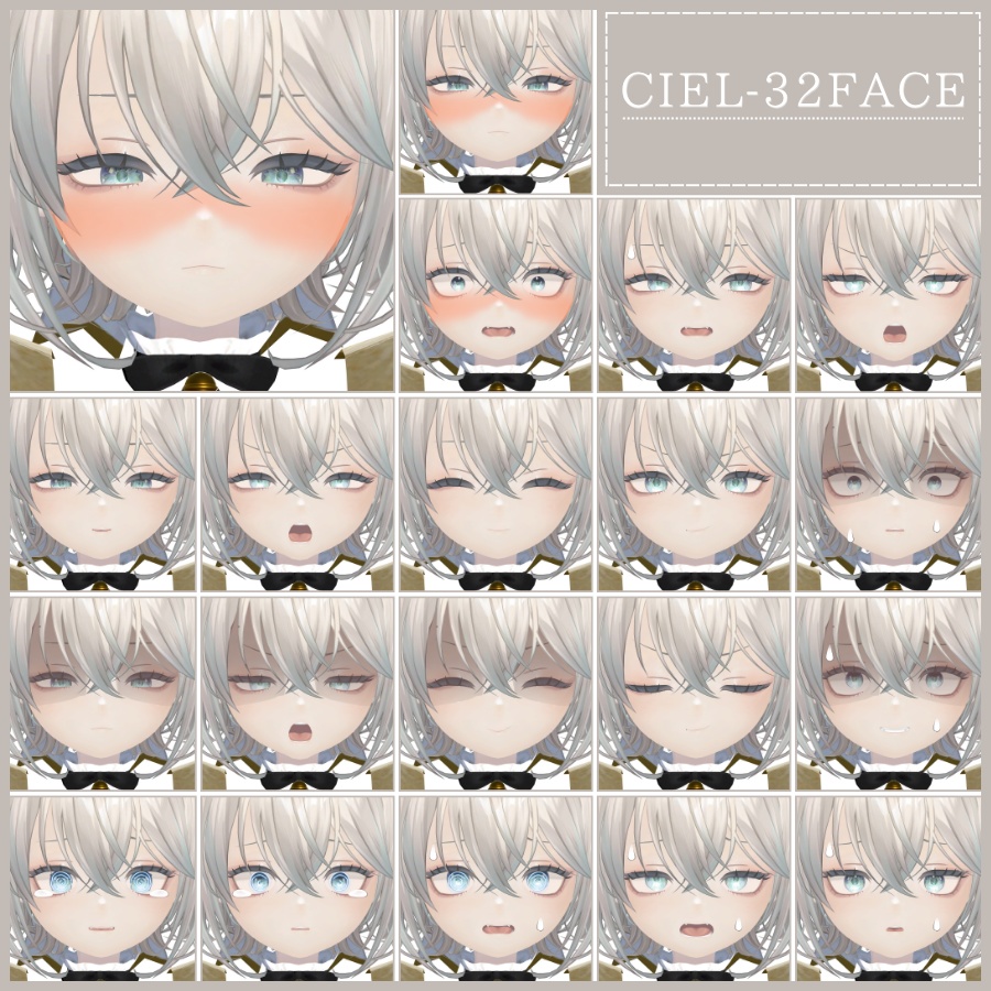 💗【FREE/無料】Ciel32Type❥動くまばたきFaceAnimations ⌖ ݁˚