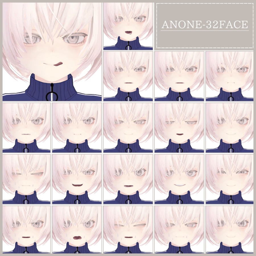 💗【FREE/無料】Anone32Type❥動くまばたきFaceAnimations ⌖ ݁˚