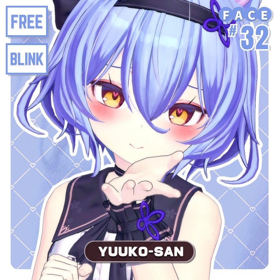 💗【FREE/無料】Yuukosan32Type❥動くまばたきFaceAnimations ⌖ ݁˚