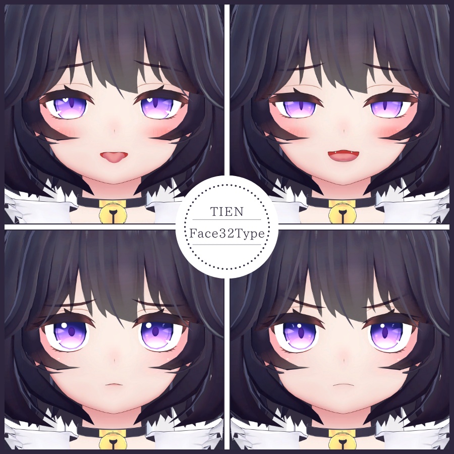 💗【FREE/無料】Tien32Type❥動くまばたきFaceAnimations ⌖ ݁˚