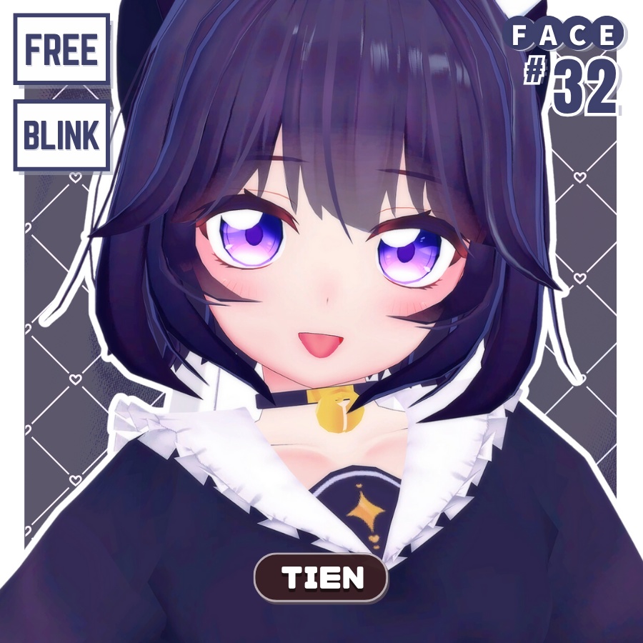 💗【FREE/無料】Tien32Type❥動くまばたきFaceAnimations ⌖ ݁˚