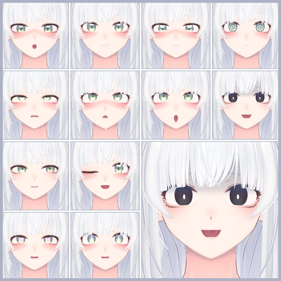 💗【FREE/無料】Minagi32Type❥動くまばたきFaceAnimations ⌖ ݁˚