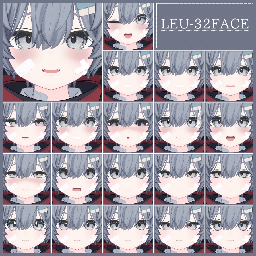 💗【FREE/無料】Leu32Type❥動くまばたきFaceAnimations ⌖ ݁˚