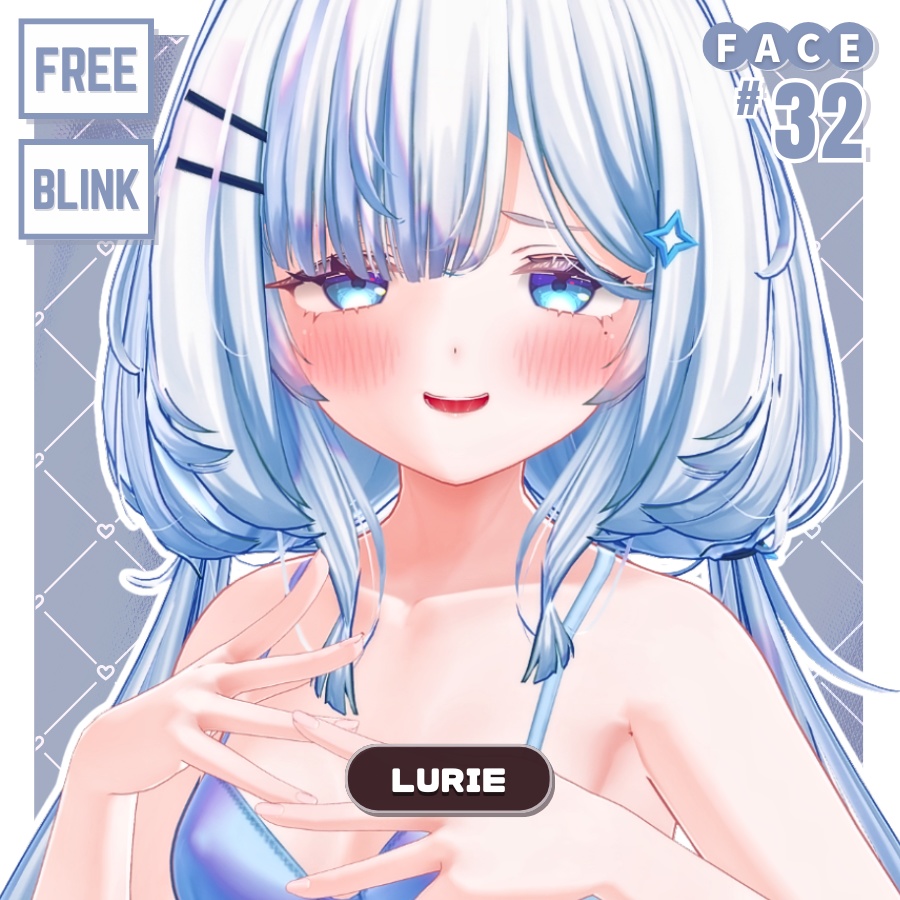 💗【FREE/無料】Lurie32Type❥動くまばたきFaceAnimations ⌖ ݁˚