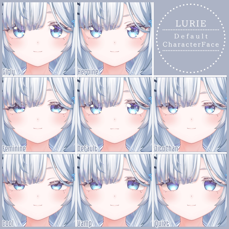 💗【FREE/無料】Lurie32Type❥動くまばたきFaceAnimations ⌖ ݁˚