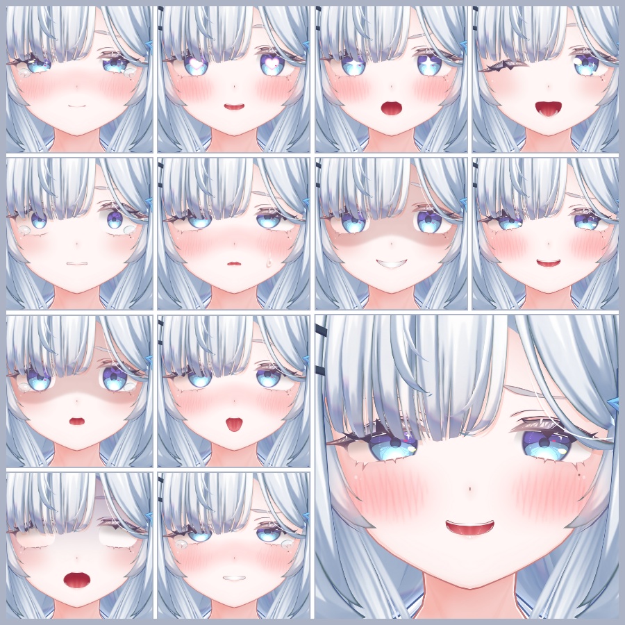 💗【FREE/無料】Lurie32Type❥動くまばたきFaceAnimations ⌖ ݁˚