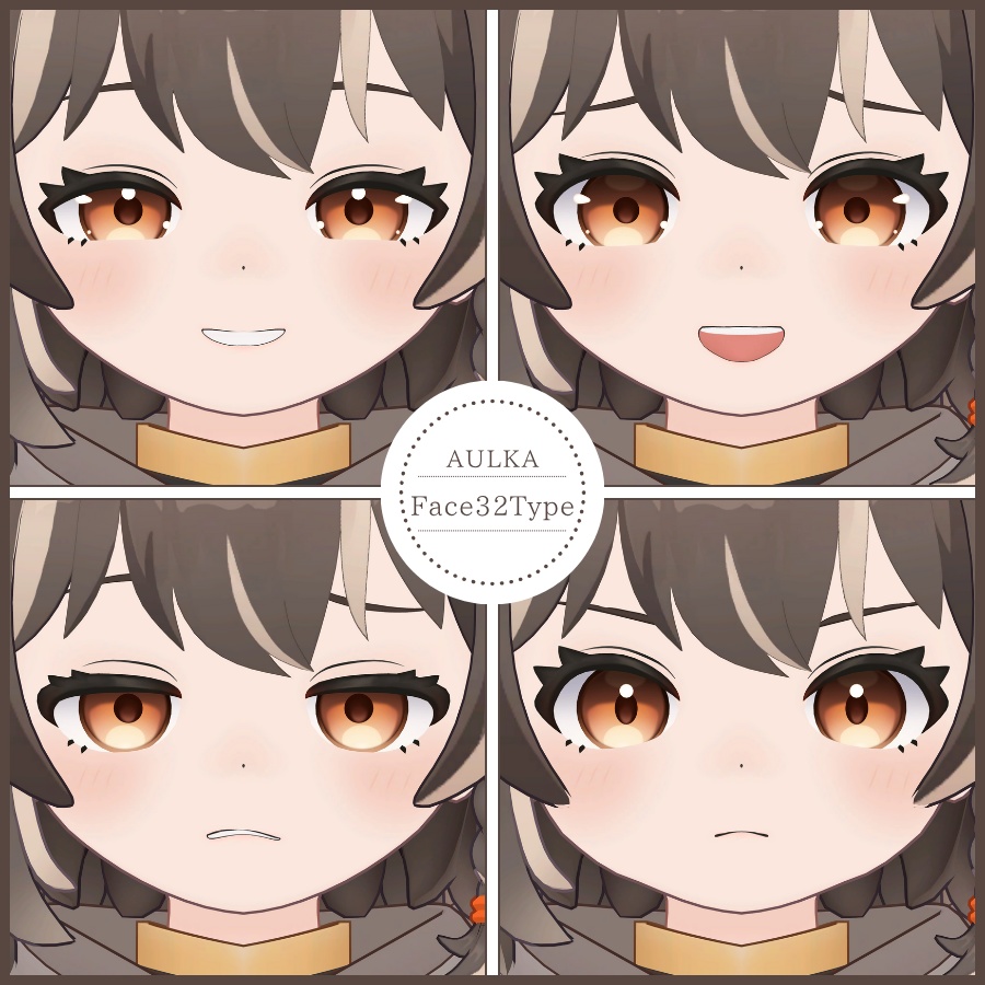 💗【FREE/無料】Aulka32Type❥動くまばたきFaceAnimations ⌖ ݁˚