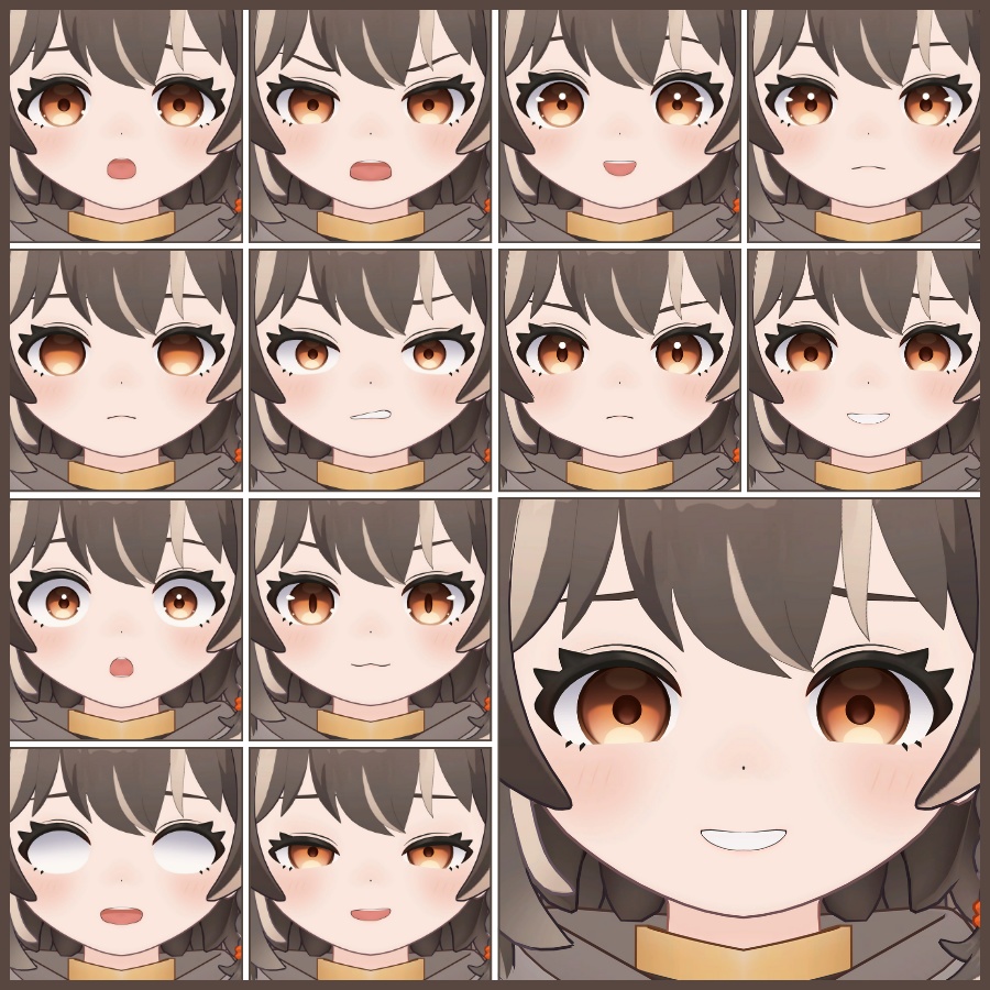 💗【FREE/無料】Aulka32Type❥動くまばたきFaceAnimations ⌖ ݁˚