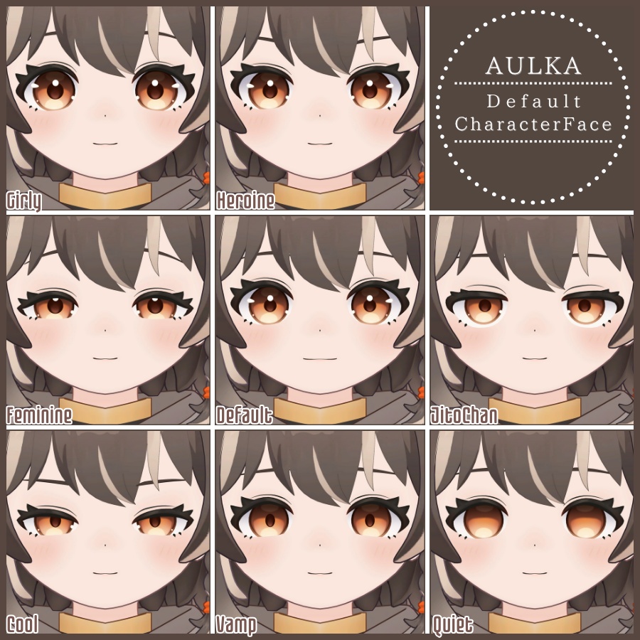 💗【FREE/無料】Aulka32Type❥動くまばたきFaceAnimations ⌖ ݁˚