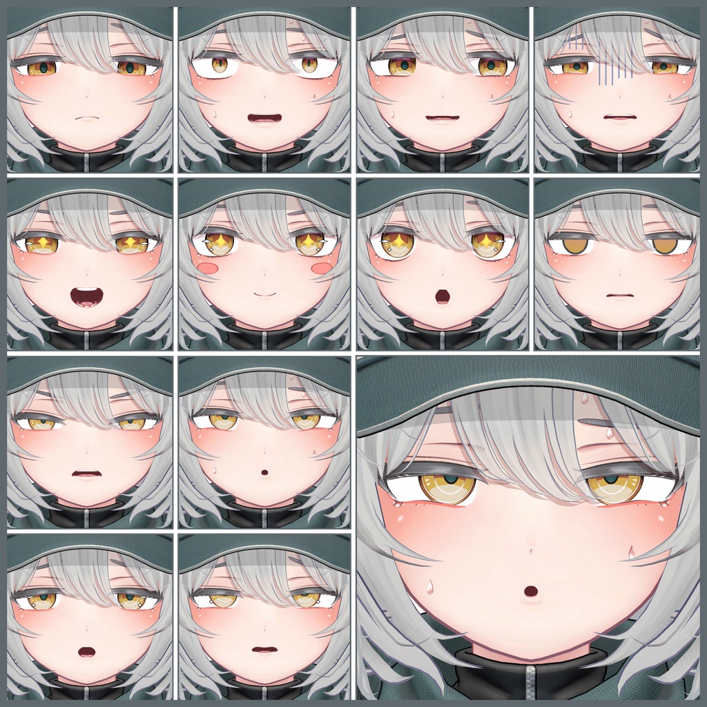 💗【FREE/無料】Snowhavoc32Type❥動くまばたきFaceAnimations ⌖ ݁˚