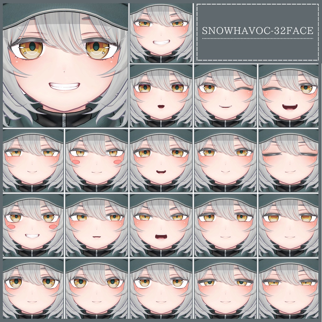 💗【FREE/無料】Snowhavoc32Type❥動くまばたきFaceAnimations ⌖ ݁˚