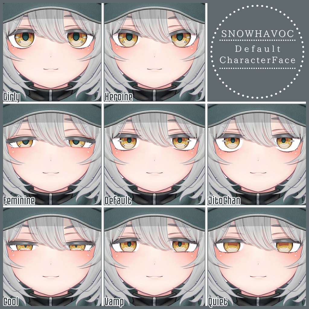 💗【FREE/無料】Snowhavoc32Type❥動くまばたきFaceAnimations ⌖ ݁˚