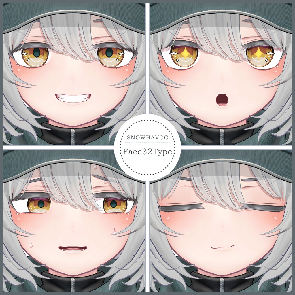 💗【FREE/無料】Snowhavoc32Type❥動くまばたきFaceAnimations ⌖ ݁˚