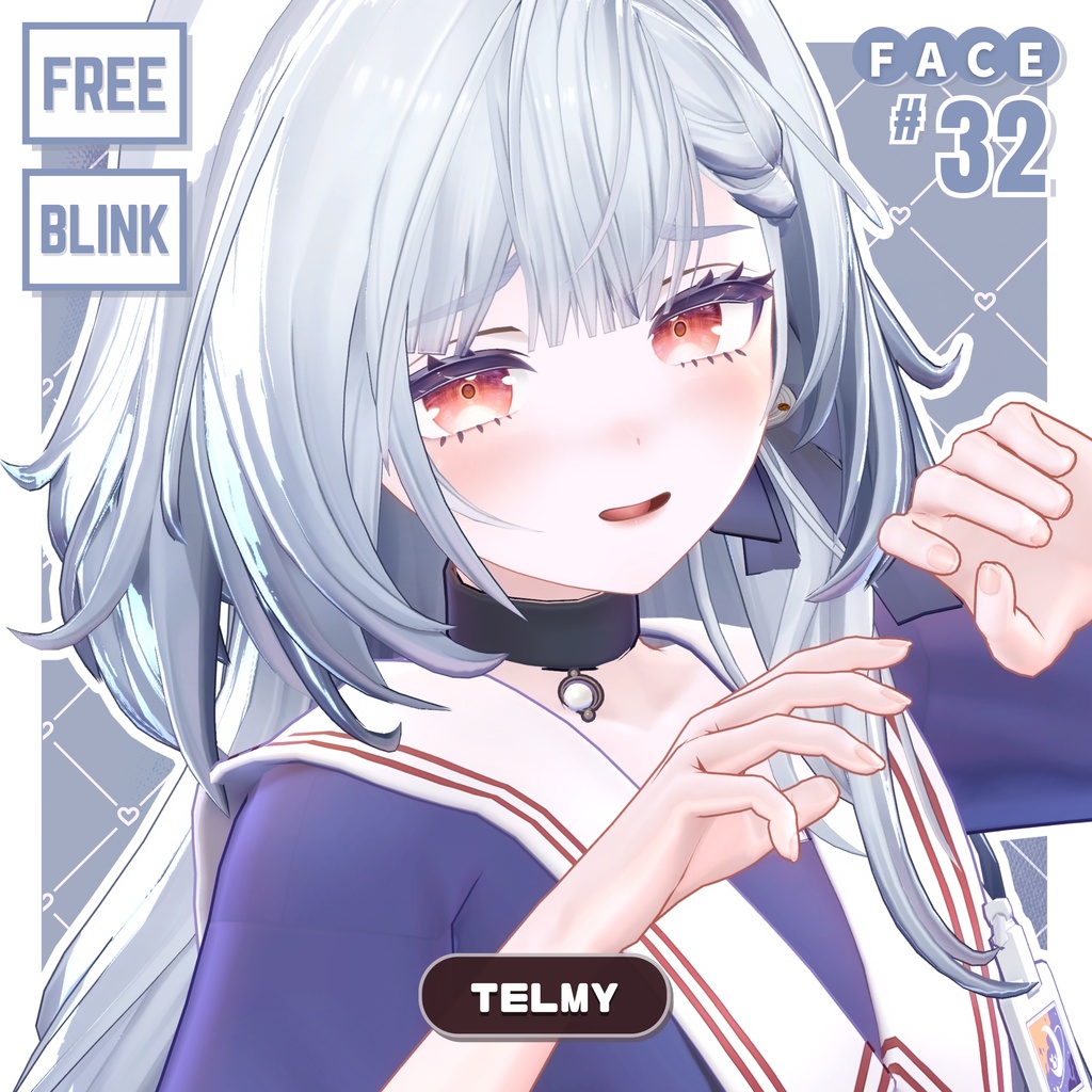 💗【FREE/無料】Telmy32Type❥動くまばたきFaceAnimations ⌖ ݁˚