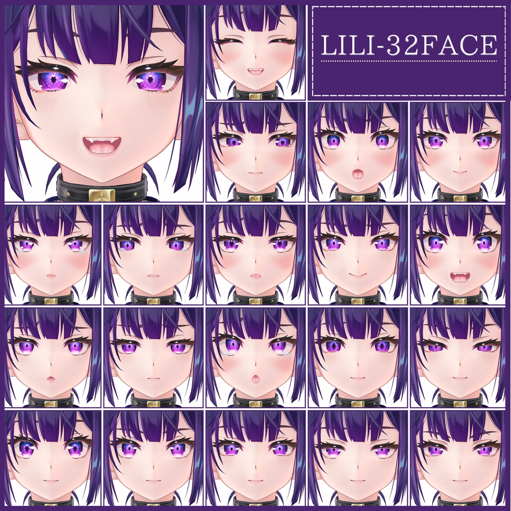 💗【FREE/無料】Lili32Type❥動くまばたきFaceAnimations ⌖ ݁˚