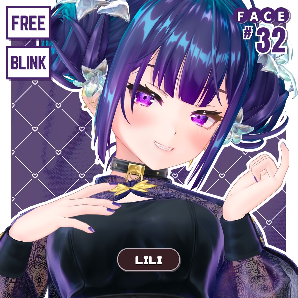 💗【FREE/無料】Lili32Type❥動くまばたきFaceAnimations ⌖ ݁˚