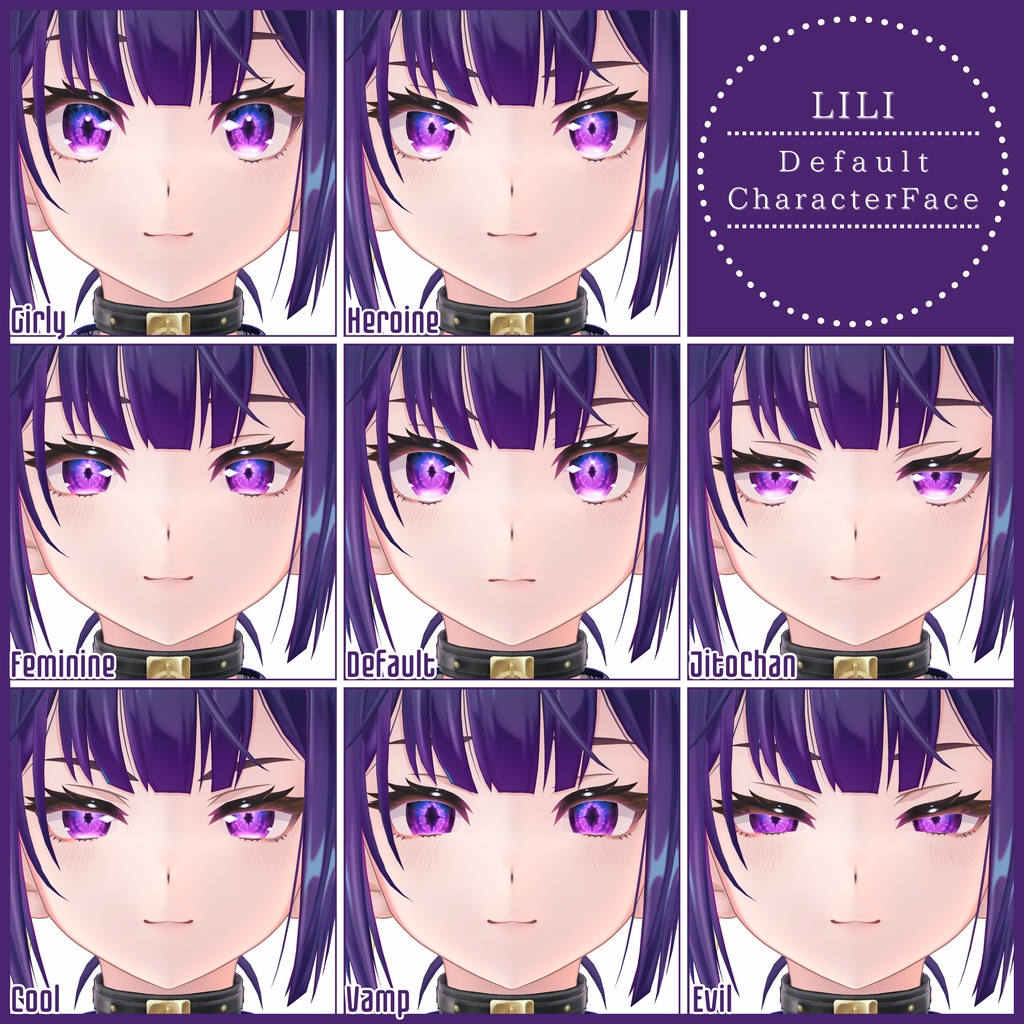 💗【FREE/無料】Lili32Type❥動くまばたきFaceAnimations ⌖ ݁˚