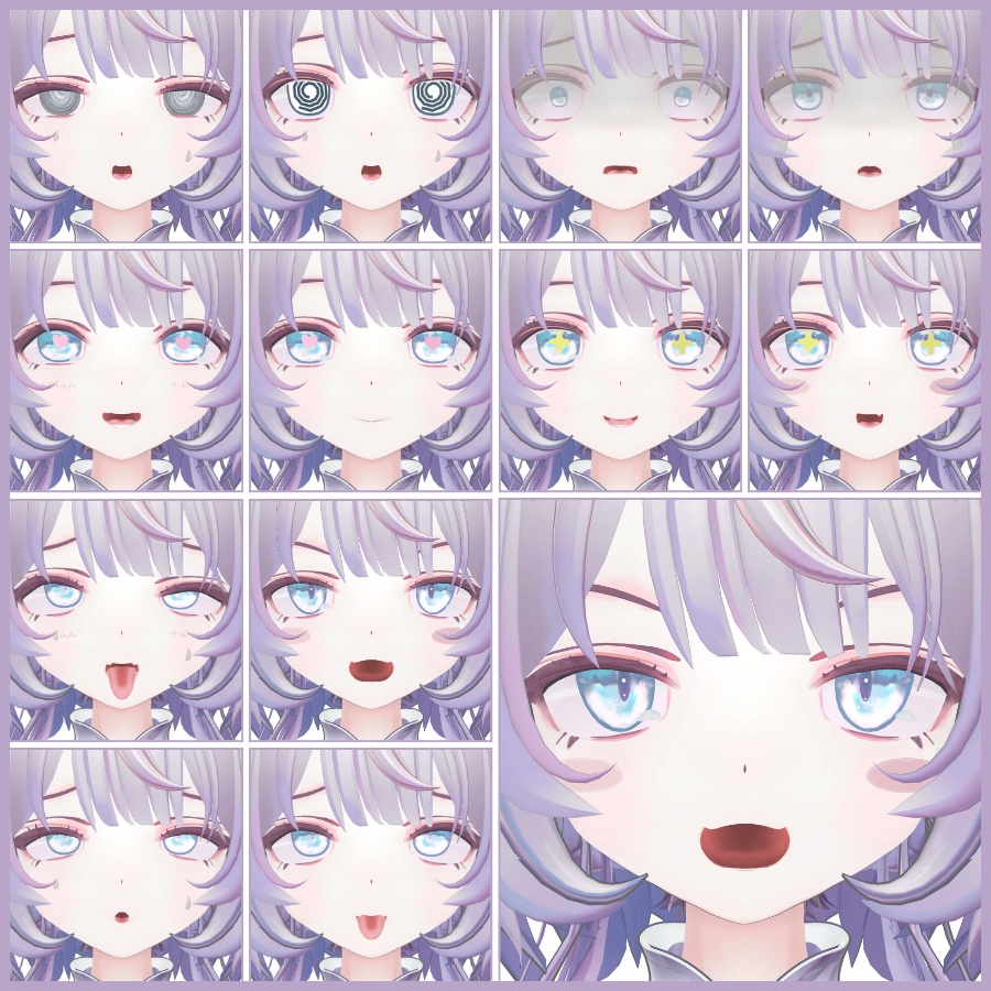 💗【FREE/無料】Renfua32Type❥動くまばたきFaceAnimations ⌖ ݁˚
